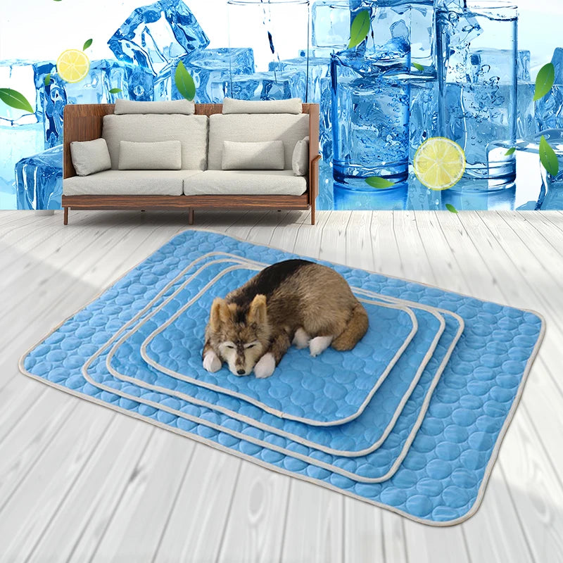 Pet Cooling Gel Mat For Cats and Dogs - Breathable and Machine Washable - Instant Cooling - Comfort Solution for Summer Heat