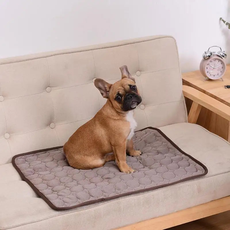 Pet Cooling Gel Mat For Cats and Dogs - Breathable and Machine Washable - Instant Cooling - Comfort Solution for Summer Heat