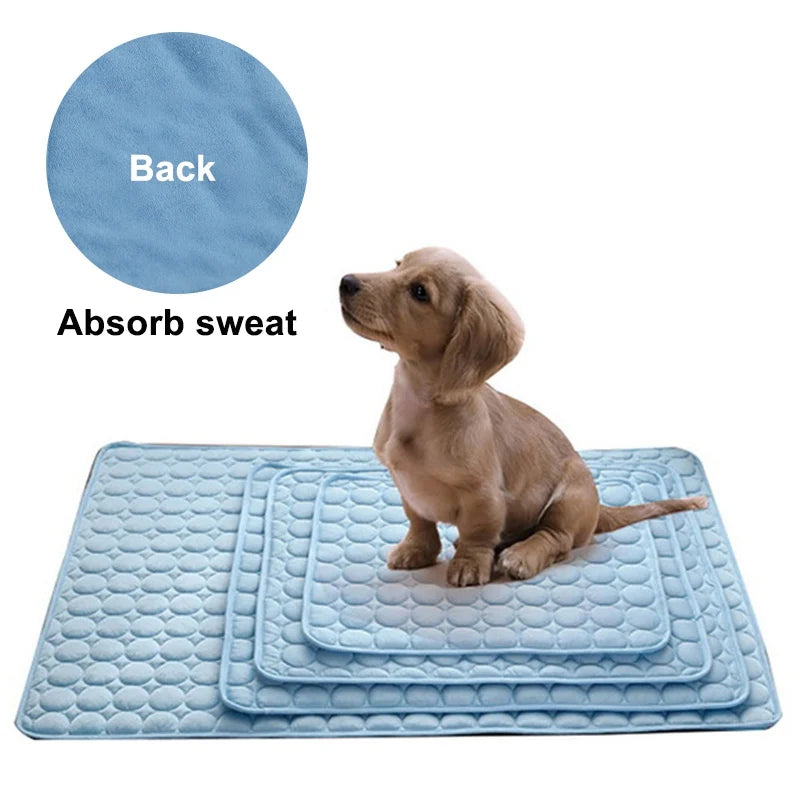 Pet Cooling Gel Mat For Cats and Dogs - Breathable and Machine Washable - Instant Cooling - Comfort Solution for Summer Heat