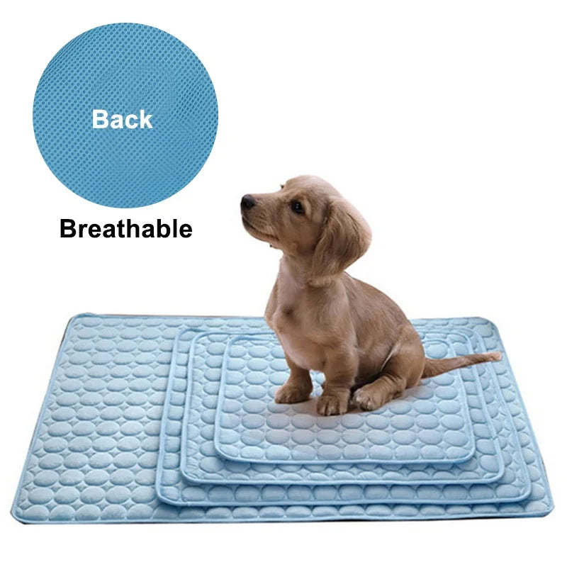 Pet Cooling Gel Mat For Cats and Dogs - Breathable and Machine Washable - Instant Cooling - Comfort Solution for Summer Heat