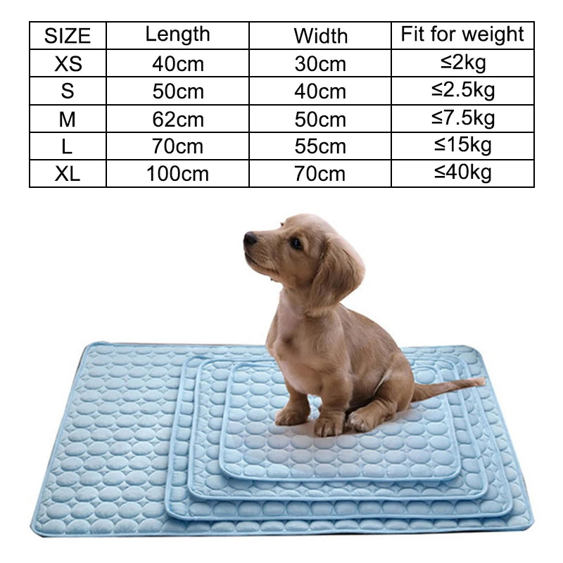 Pet Cooling Gel Mat For Cats and Dogs - Breathable and Machine Washable - Instant Cooling - Comfort Solution for Summer Heat