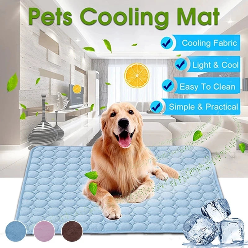 Pet Cooling Gel Mat For Cats and Dogs - Breathable and Machine Washable - Instant Cooling - Comfort Solution for Summer Heat